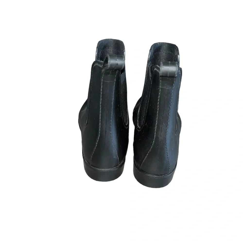 Merona Target Chelsea Rain Boots Black Pull On